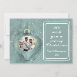 Frohe Weihnachtsschmuck Personalisiertes Foto Karte