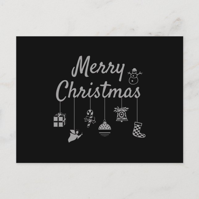 Frohe Weihnachtsschmuck Postkarte (Vorderseite)