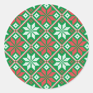 Frohe Weihnachtsschmuck Runder Aufkleber