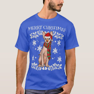Frohe Weihnachtsschmuck Sphynx Cat Xmas Santa -gi T-Shirt