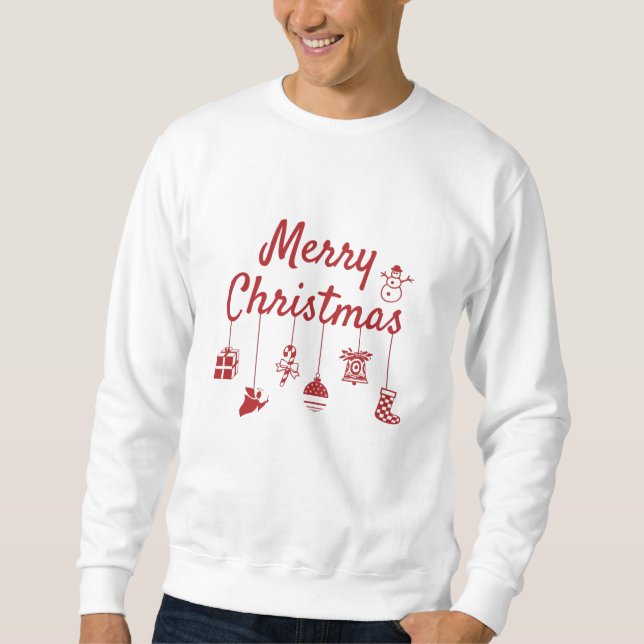 Frohe Weihnachtsschmuck Sweatshirt (Vorderseite)