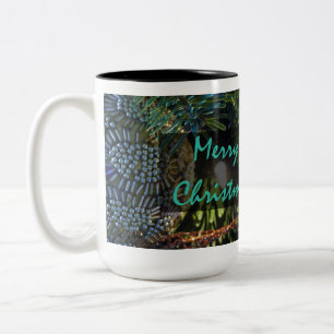 Frohe Weihnachtsschmuck Zweifarbige Tasse