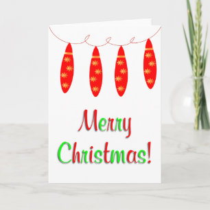 Frohe Weihnachtsschmuckkarte Feiertagskarte