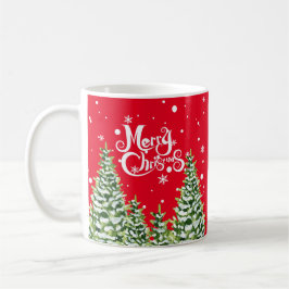 Frohe Weihnachtsschnee Bäume Weihnachtszeit-Tasse Kaffeetasse