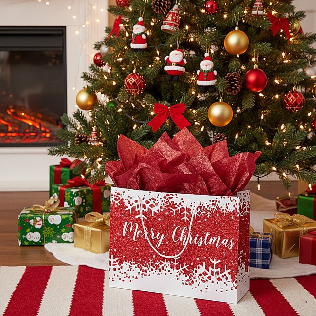 Frohe Weihnachtsschnee Große Geschenktüte (Von Creator hochgeladen)