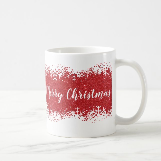 Frohe Weihnachtsschnee Kaffeetasse (Rechts)