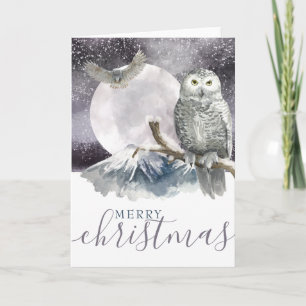 Frohe Weihnachtsschneeauge Personalisiert Feiertagskarte