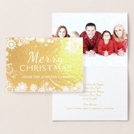 Frohe Weihnachtsschneeflocken Folienkarte