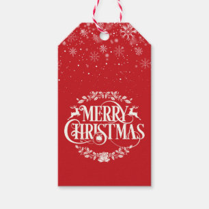 Frohe Weihnachtsschneeflocken Geschenkanhänger