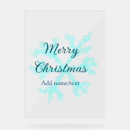 Frohe Weihnachtsschneeflocken Glitzer funkeln ni Acrylschild