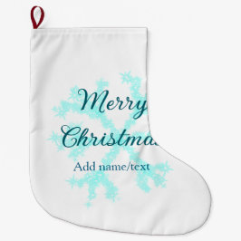 Frohe Weihnachtsschneeflocken Glitzer funkeln ni Großer Weihnachtsstrumpf