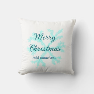 Frohe Weihnachtsschneeflocken Glitzer funkeln ni Kissen