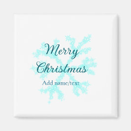 Frohe Weihnachtsschneeflocken Glitzer funkeln ni Magnet