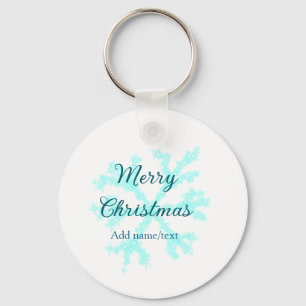 Frohe Weihnachtsschneeflocken Glitzer funkeln ni Schlüsselanhänger
