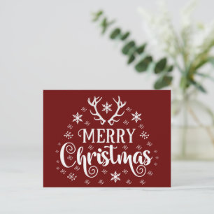 Frohe Weihnachtsschneeflocken, gutes Neues Jahr Feiertagspostkarte