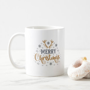 Frohe Weihnachtsschneeflocken, gutes Neues Jahr Kaffeetasse