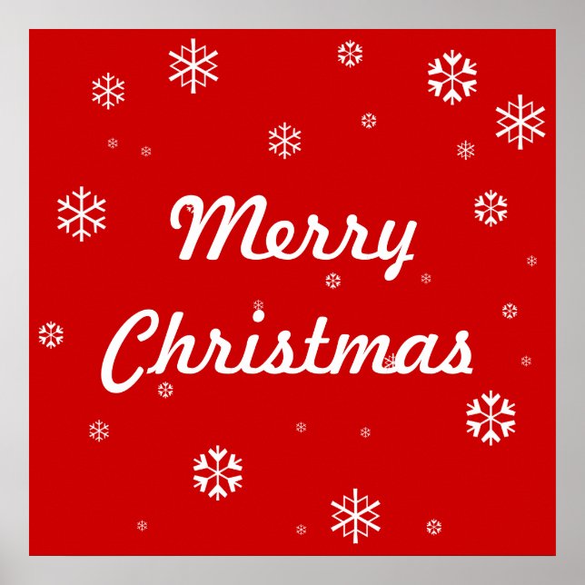 Frohe Weihnachtsschneeflocken Poster (Vorne)