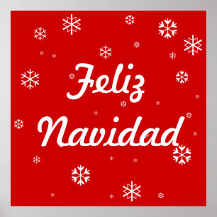 Frohe Weihnachtsschneeflocken Poster