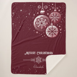 Frohe Weihnachtsschneeflocken Sherpadecke