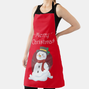 Frohe Weihnachtsschneemann Schürze