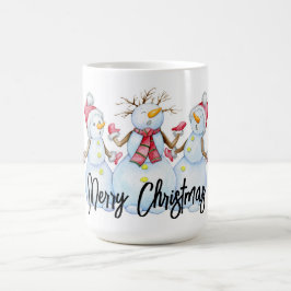 Frohe Weihnachtsschneemänner Kaffeepause Tasse