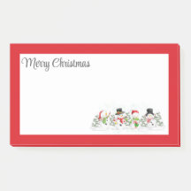 Frohe Weihnachtsschneemänner Post-it-Notizen