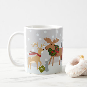 Frohe Weihnachtsschneetiere Personalisiert Kaffeetasse