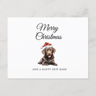 Frohe Weihnachtsschokolade Labrador Feiertag Postk Feiertagspostkarte