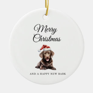 Frohe Weihnachtsschokolade Labrador Keramik Keramik Ornament