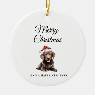 Frohe Weihnachtsschokolade Labrador Keramik Keramik Ornament