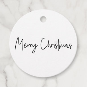 Frohe Weihnachtsschrift Geschenkanhänger