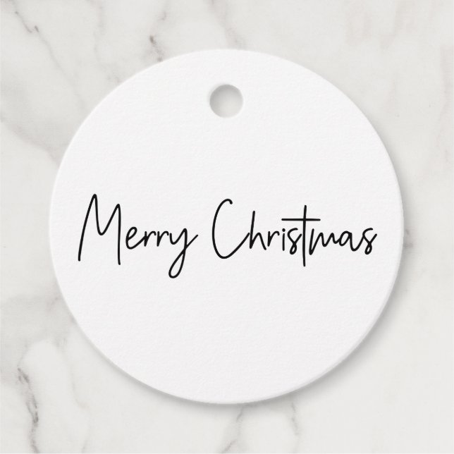Frohe Weihnachtsschrift Geschenkanhänger (Vorderseite)