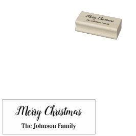 Frohe Weihnachtsschrift mit Name Text Template Gummistempel