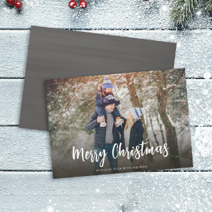 Frohe Weihnachtsschrift Simple Soft Vignette Frame Feiertagskarte