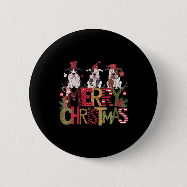 Frohe Weihnachtsschüler für Frauen Button (Vorderseite)