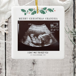 Frohe Weihnachtsschwangerschaft Ultrasound Foto Om Keramikornament