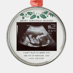 Frohe Weihnachtsschwangerschaft Ultrasound Foto Om Ornament Aus Metall