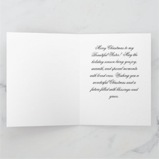 Frohe WeihnachtsSchwester! Karte