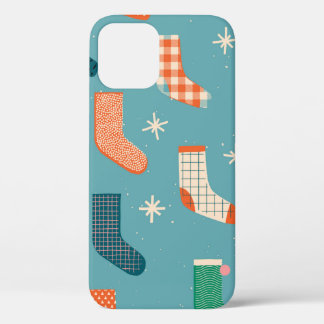 Frohe Weihnachtssocken Muster in der Abbildung. Case-Mate iPhone Hülle