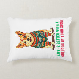 Frohe Weihnachtssperre Dekokissen