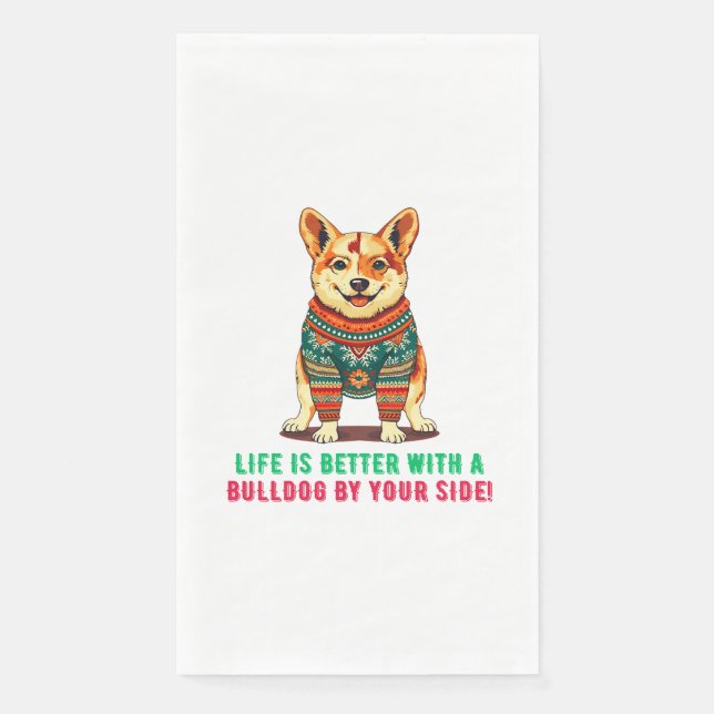 Frohe Weihnachtssperre Serviette (Vorderseite)