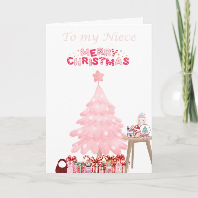 Frohe Weihnachtsspielzeug Niece Feiertagskarte (Vorderseite)