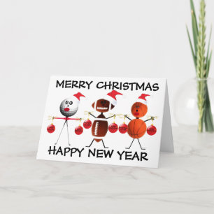 Frohe Weihnachtssportarten Feiertagskarte
