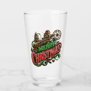 Frohe Weihnachtsstampunk Glas