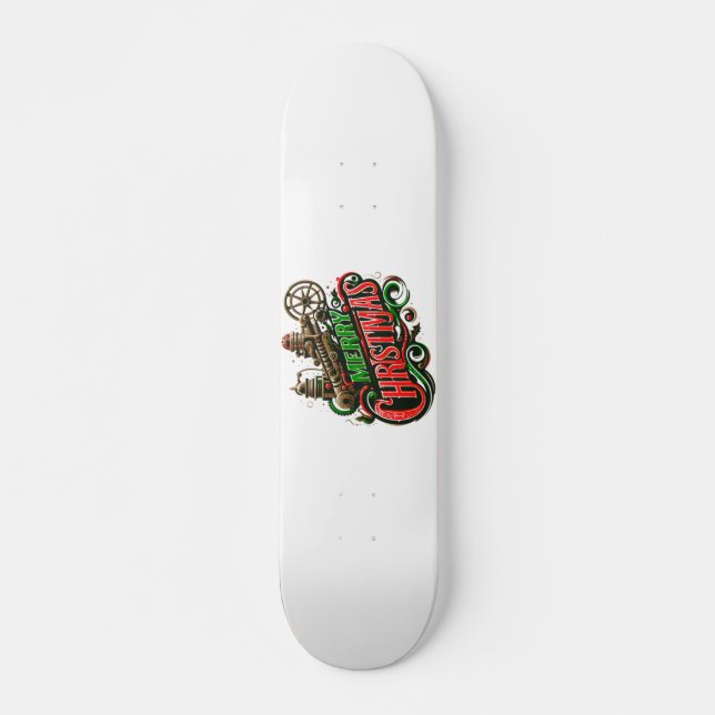 Frohe Weihnachtsstampunk Skateboard (Vorne)