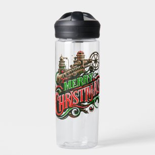 Frohe Weihnachtsstampunk Trinkflasche