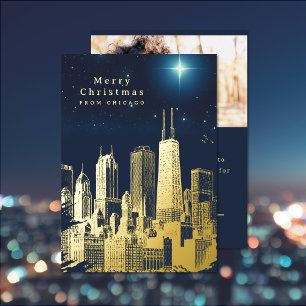 Frohe Weihnachtsstern Foto Foto Foil Foliday Card  Folien Feiertagskarte