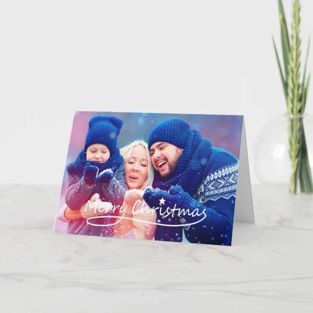 Frohe Weihnachtsstern | Grußkarte Feiertagskarte (Vorderseite)