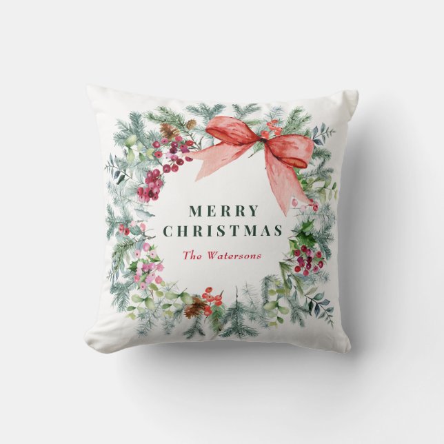 Frohe Weihnachtsstimmung Kissen (Vorderseite)
