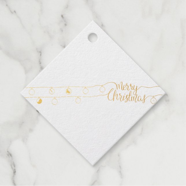 Frohe Weihnachtssträhne für Lichter Foil Geschenkanhänger (Vorderseite)